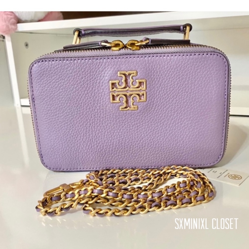 🚫SOLD🚫💜NEW💜Tory Burch Britten small top handle case bag/crossbody bag - Picture 1 of 8